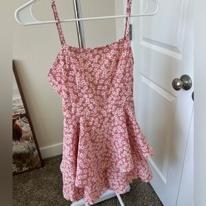 Pink Floral Romper